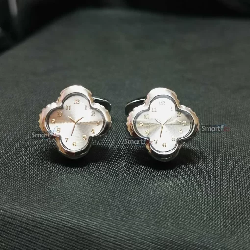 Elegant design Cufflinks for men in White and Silver color