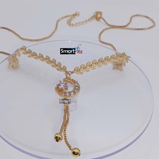 Gold plated Locket Set for girls and women in Moon and Star Shape