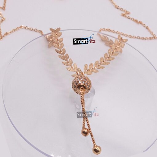 Gold plated Locket Set for girls and women in Ball Shape