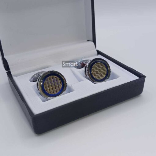 Elegant design Cufflinks for men in Blue and Golden Color