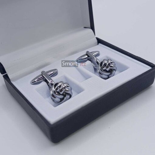 Knot Cufflinks for men in Silver color
