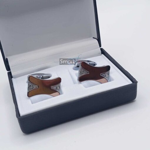 Cufflinks for men in Shiny Champagne Color