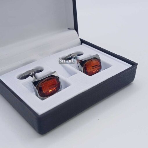 Cufflinks for men in Crystal Red Color