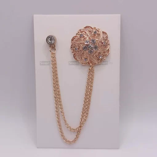 Flower Brooches for Men (Golden)