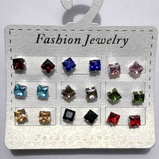 Earrings for girls in multicolor (Pack of 9)