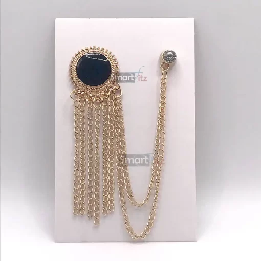 Golden color Men's coat brooch