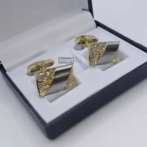 Golden cufflink studs for men