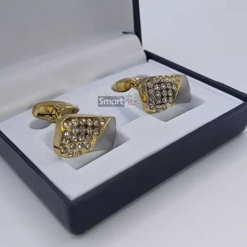 Golden cufflinks for men